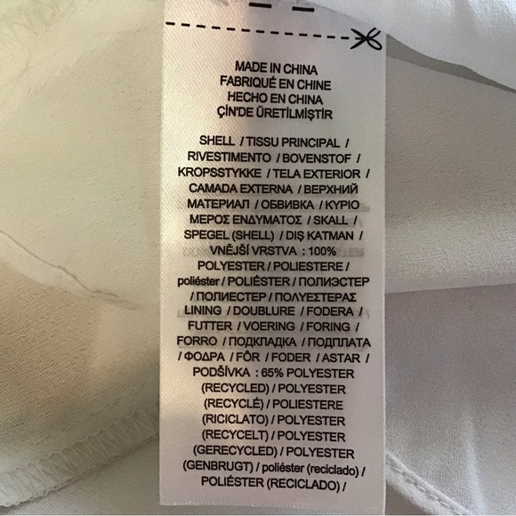 Lauren Ralph Lauren Georgette Caftan Gown White V-Neck Size 2 - Picture 8 of 8